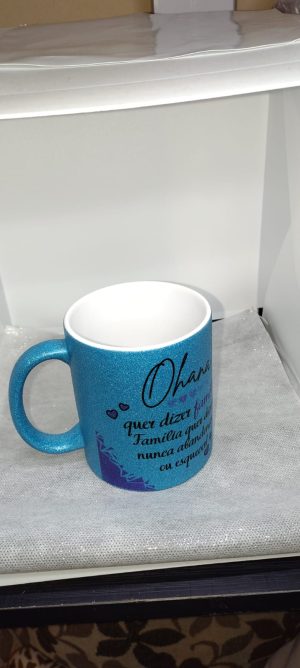 Caneca de gliter 325 ml Personalizada